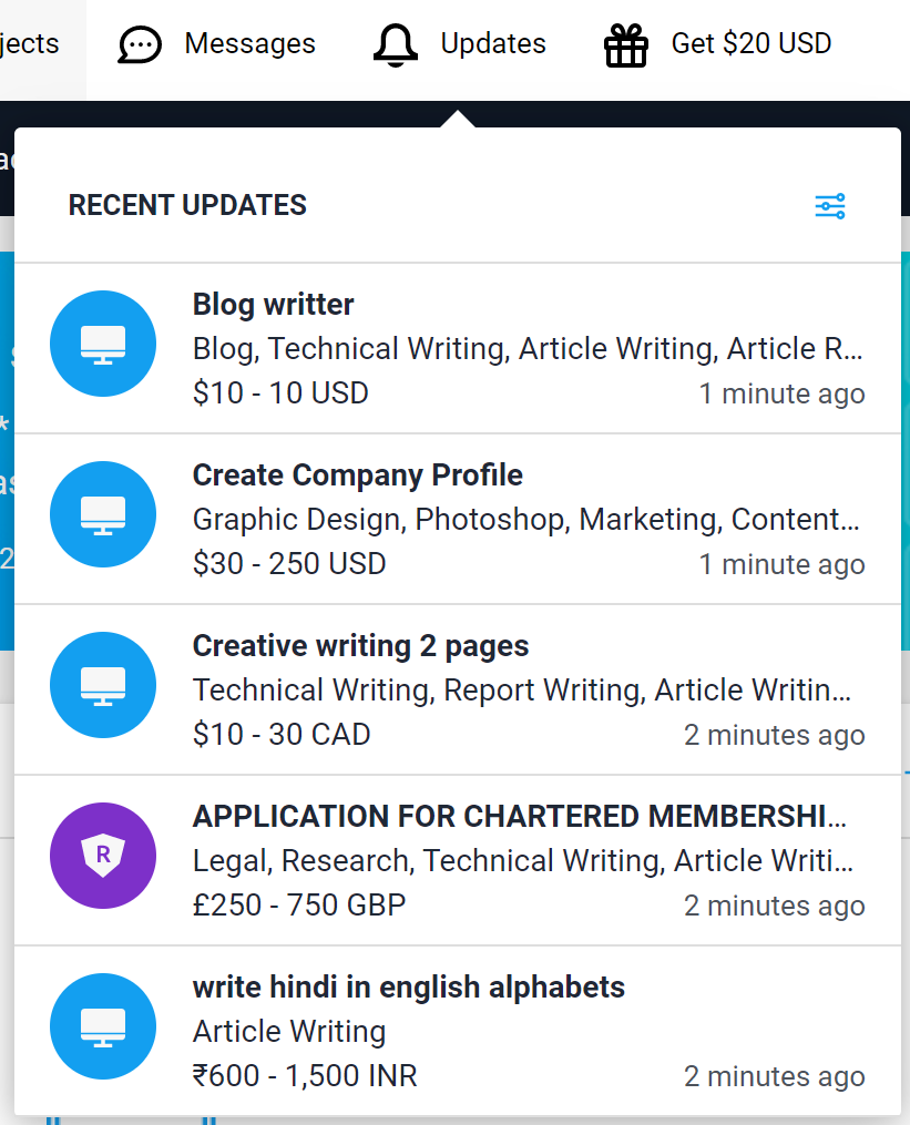Freelancer Updates