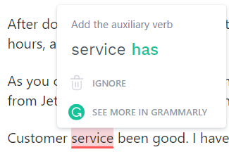 Grammarly provides advanced spelling and grammar correction for free.