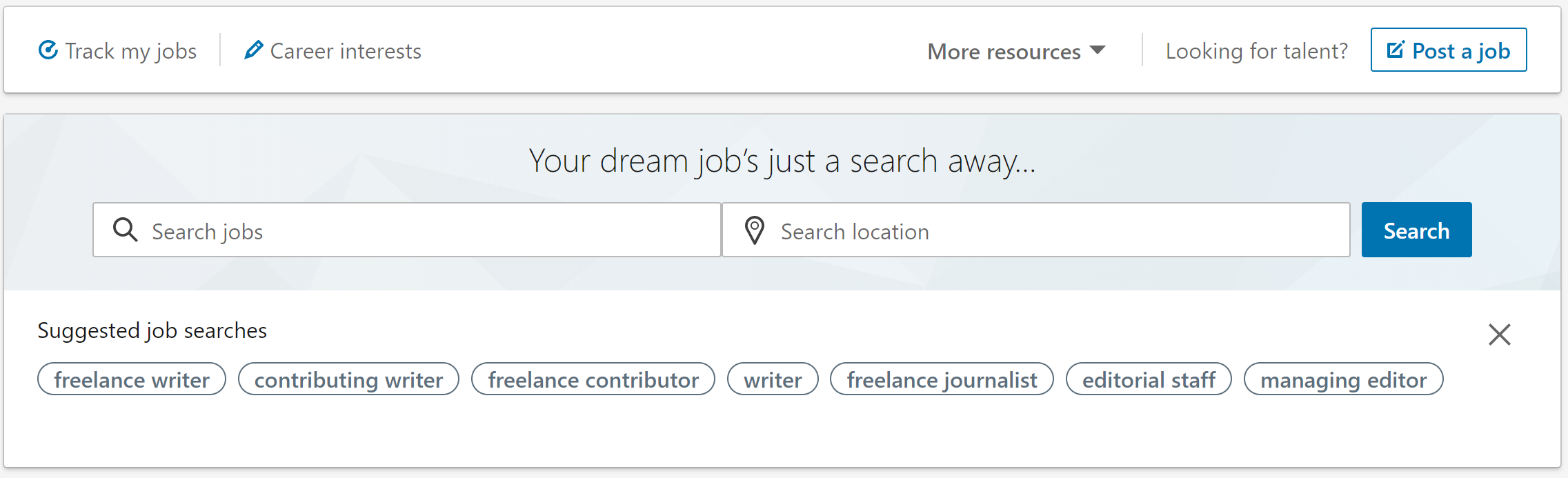 Freelance jobs on LinkedIn